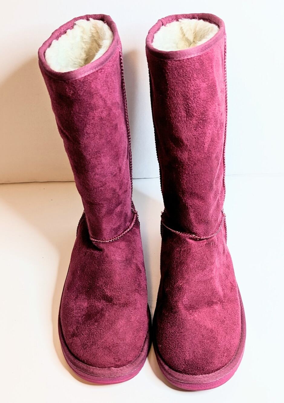 Reneeze Calf High Winter Comfort Purple Lined Boots Sz 10 M